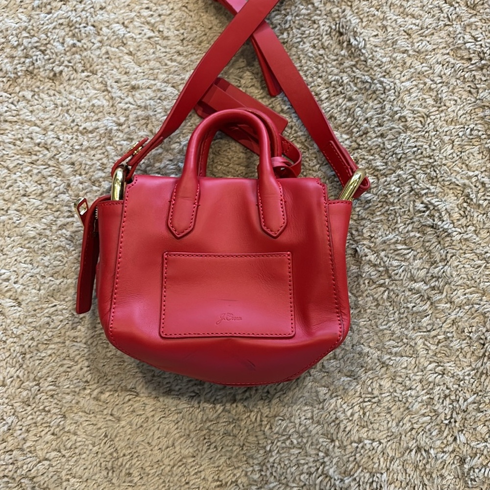 J. Crew Mini Red Leather Handbag - Picture 3 of 9